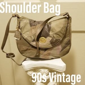 90s Retro Leather Hipster Shoulder bag crossbody